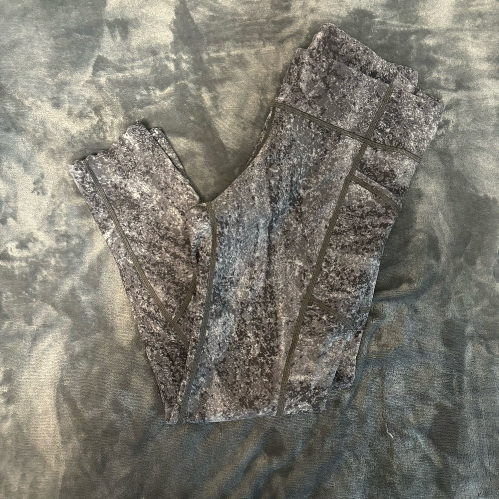 lululemon athletica Gray Patterned Leggings